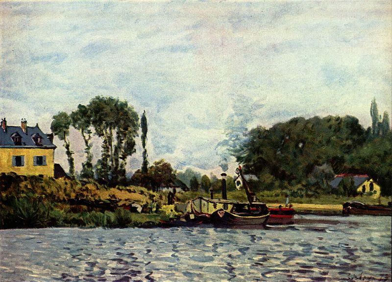 Alfred Sisley Boote bei Bougival